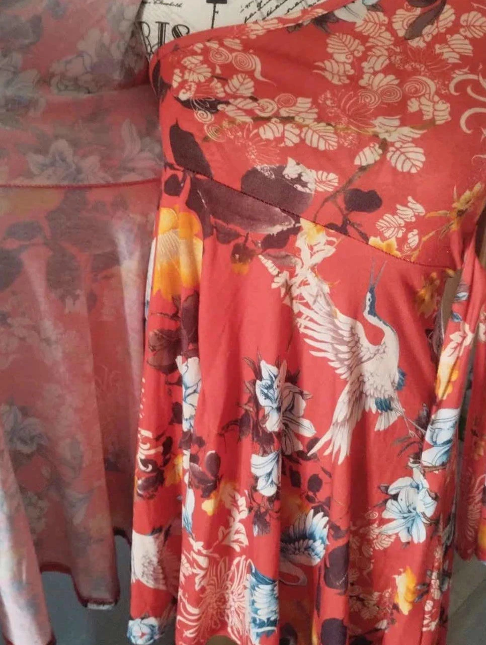 Vestido floral vermelho/alaranjado, Boohoo, T36 – photo 7